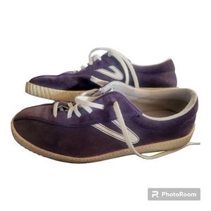 TRETORN‎ Vintage Women's Nyliteplus Rare Purple Suede Lace up Sneaker  8